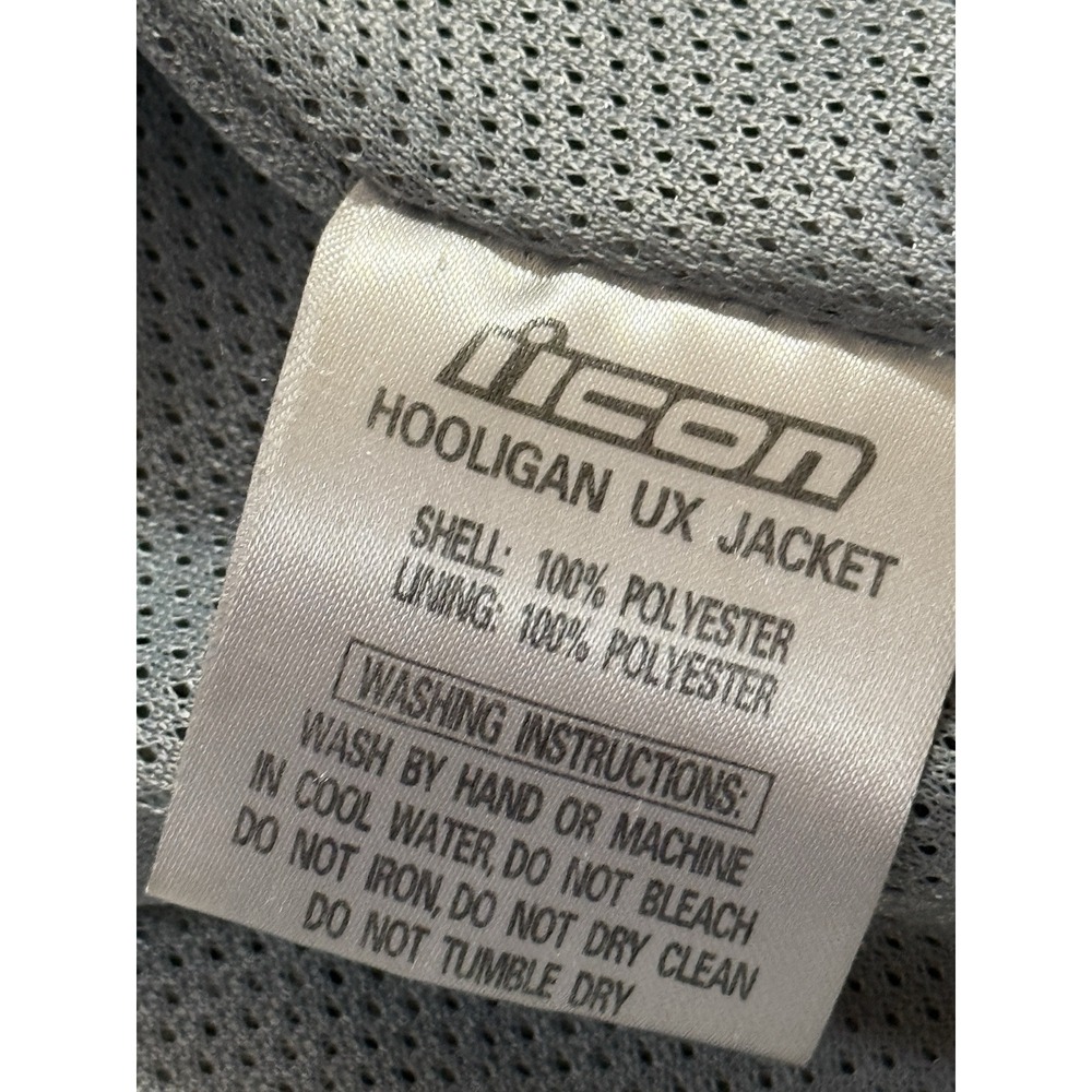 Icon Hooligan Jacket Xxl Moto Motul Vortex Gpr Rx Wiseco Black Red Grunge View 5